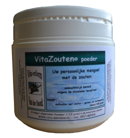 Grote verpakking van 300 gram VitaZoutenpoeder